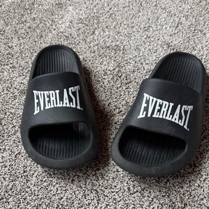 Everlast Black Slide Sandals with White Logo size 38-93.